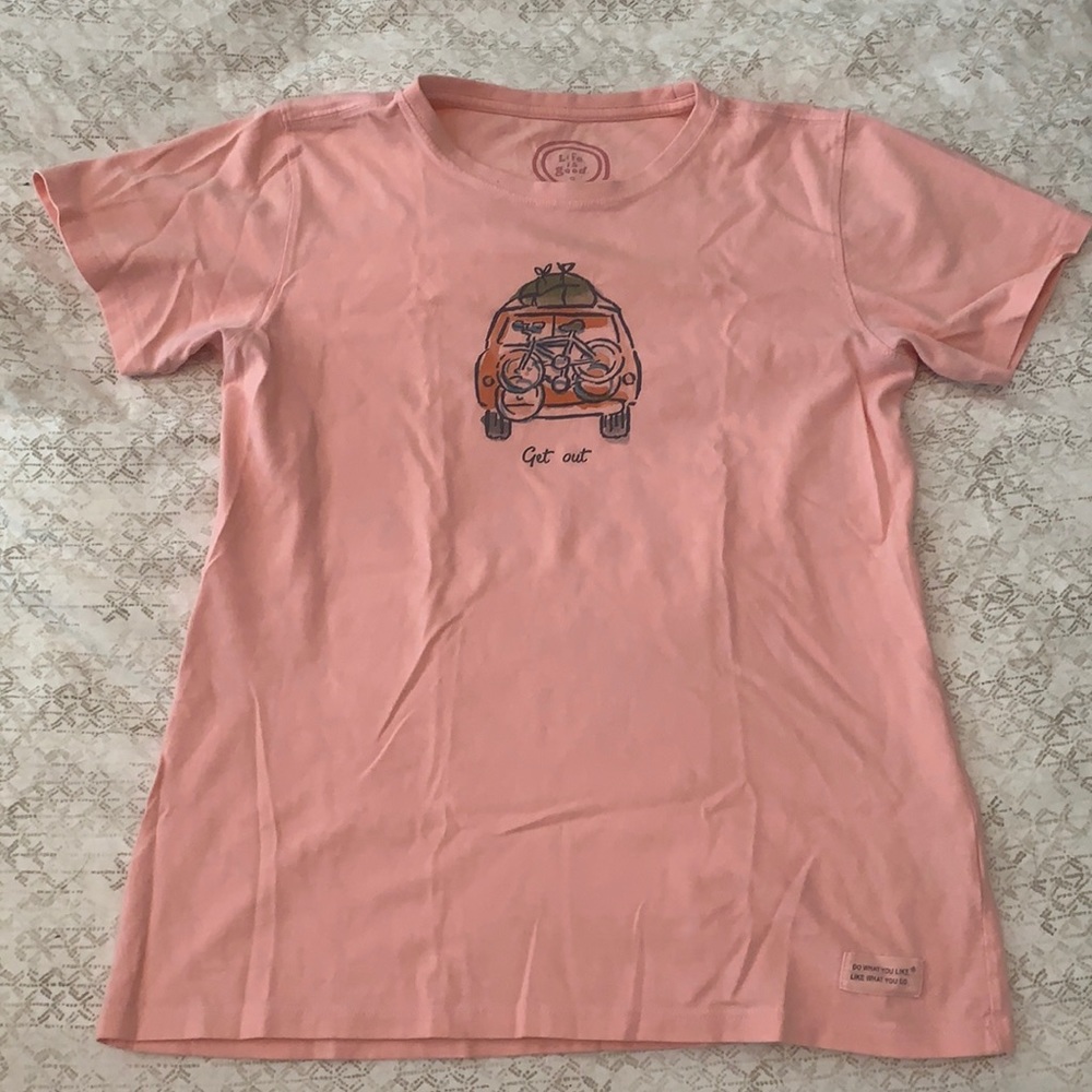 Life Is Good “Get Out” women’s small tee